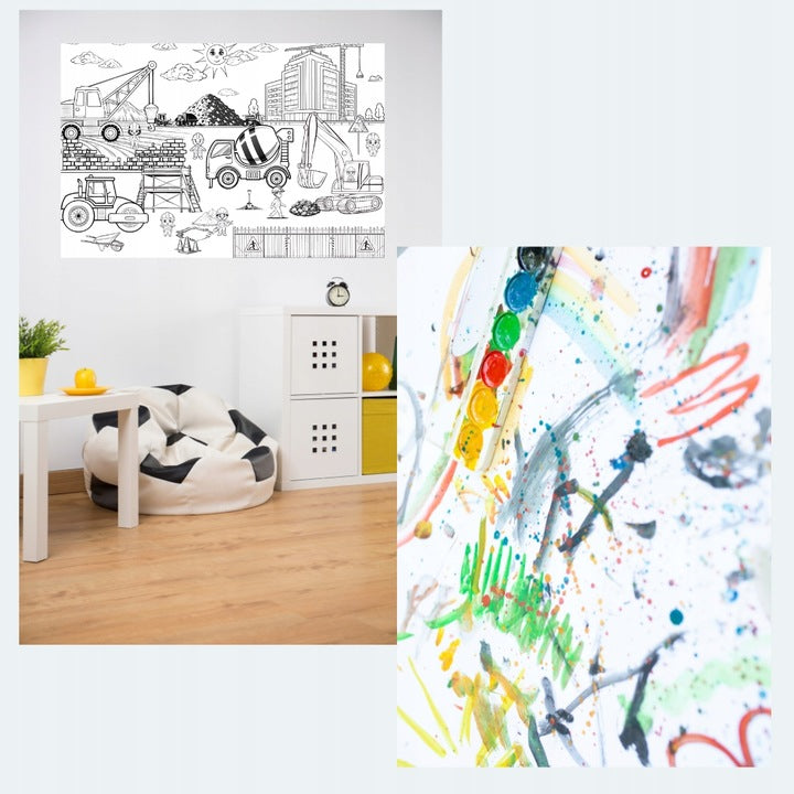 KOLOROWANKA PODŁOGOWA DLA CHŁOPCÓW PLAC BUDOWY XL GRUBY PAPIER 180G PREZENT