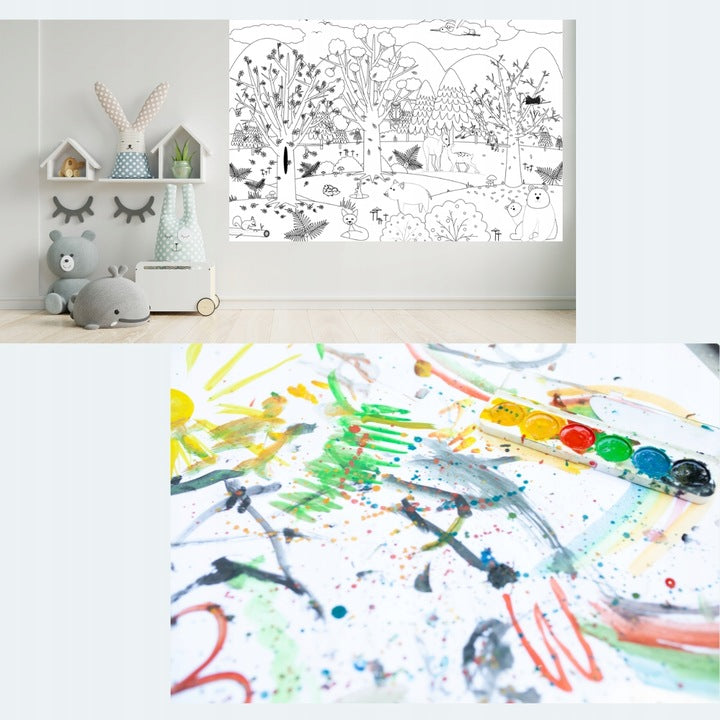 KOLOROWANKA PODŁOGOWA JESIENNY LAS FORMAT A1 PAPIER 120G