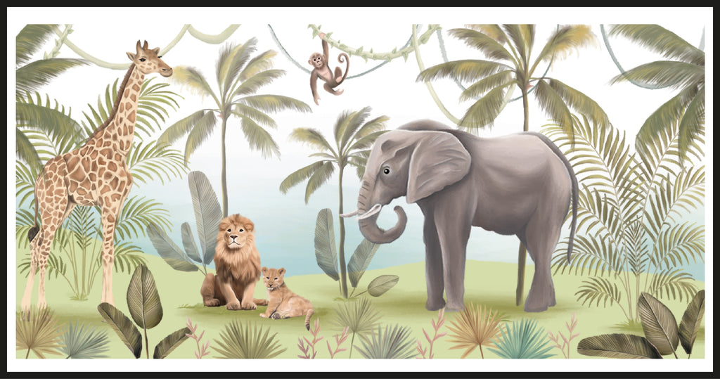 PLAKAT XXXL SAFARI 112x230 POKÓJ DZIECIĘCY OBRAZ FOTOTAPETA