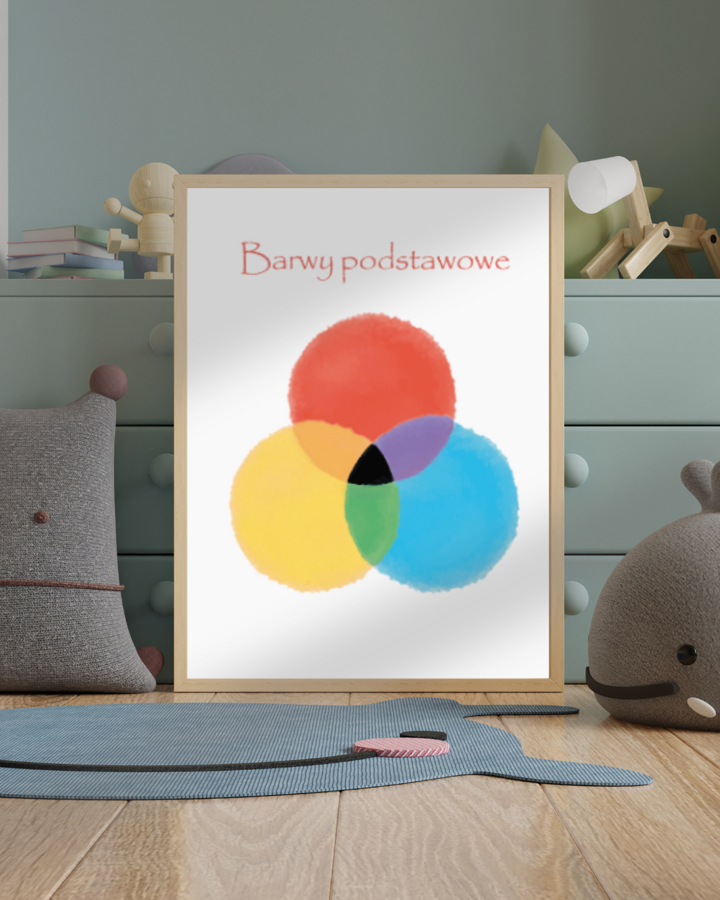 PLAKAT EDUKACYJNY BARWY PODSTAWOWE A2