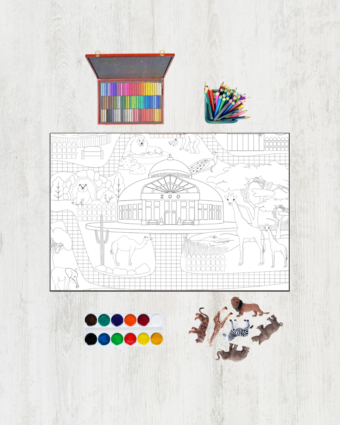 KOLOROWANKA PODŁOGOWA ZOO FORMAT A1 PAPIER 120G