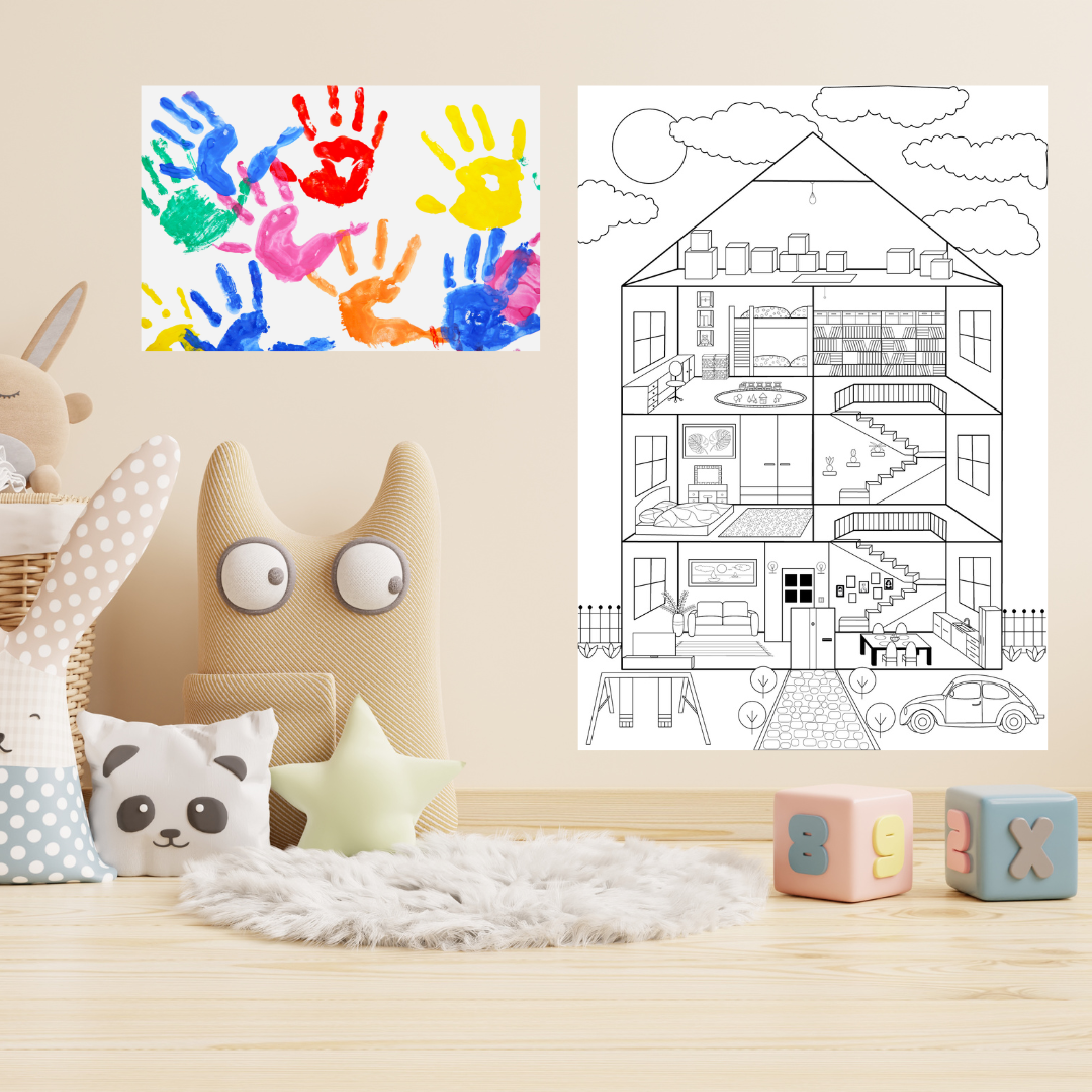 KOLOROWANKA PODŁOGOWA WIELKOFORMATOWA DOM A1 GRUBY PAPIER 120G PREZENT