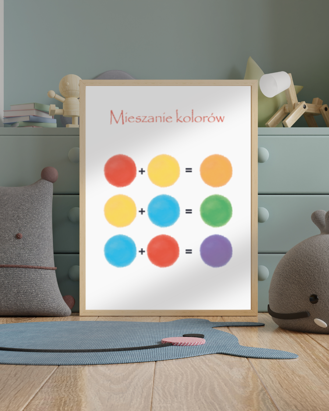 PLAKAT EDUKACYJNY MIESZANIE KOLORÓW A3