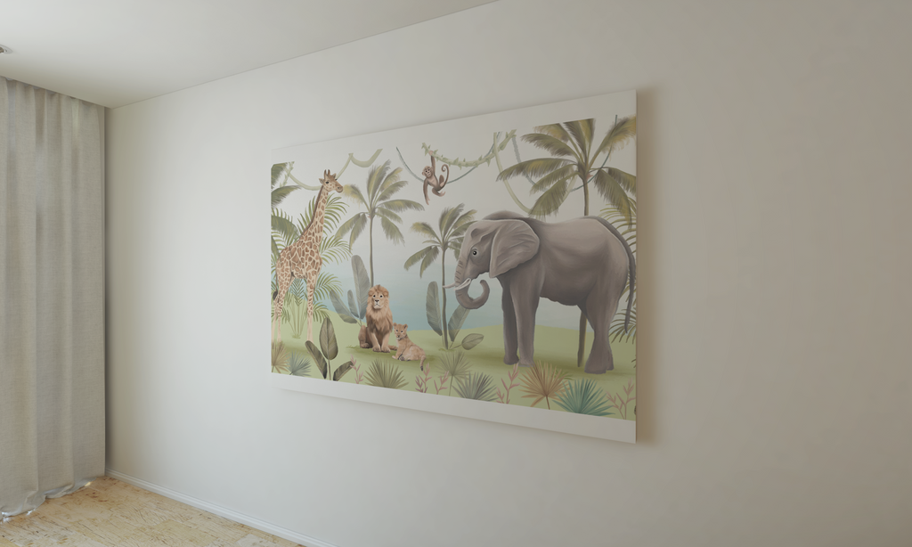 PLAKAT XXXL SAFARI 112x230 POKÓJ DZIECIĘCY OBRAZ FOTOTAPETA