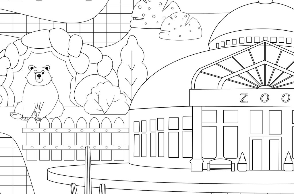 KOLOROWANKA PODŁOGOWA ZOO FORMAT A1 PAPIER 120G