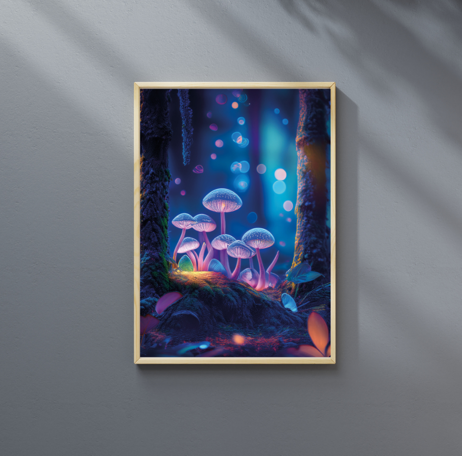 PLAKAT ZACZAROWANY LAS MAGICZNE RUNO A3 PAPIER 180G